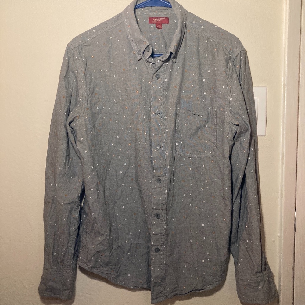 Gray Arizona Jean Co Hipster Button Down Size M
